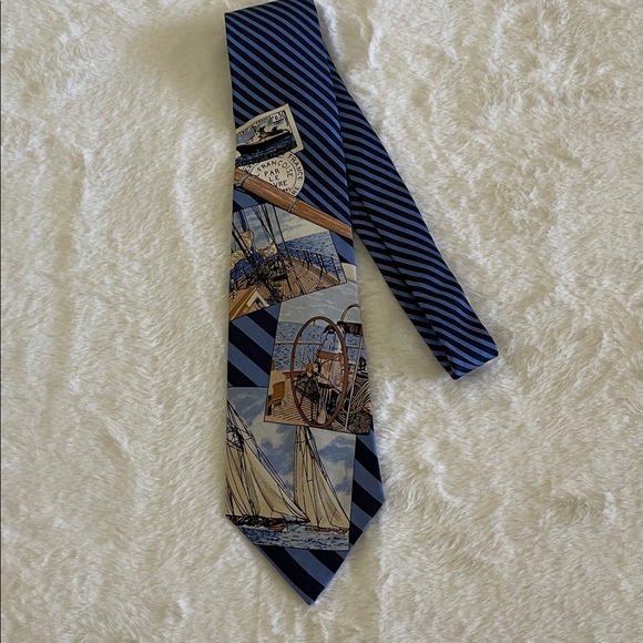 Ralph Lauren Other - Polo Navy and Light Blue Nautical Print Men’s Tie